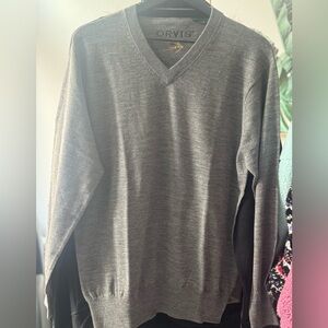 Orvis V-Neck Sweater Gray Men’s Size Met BNWOT